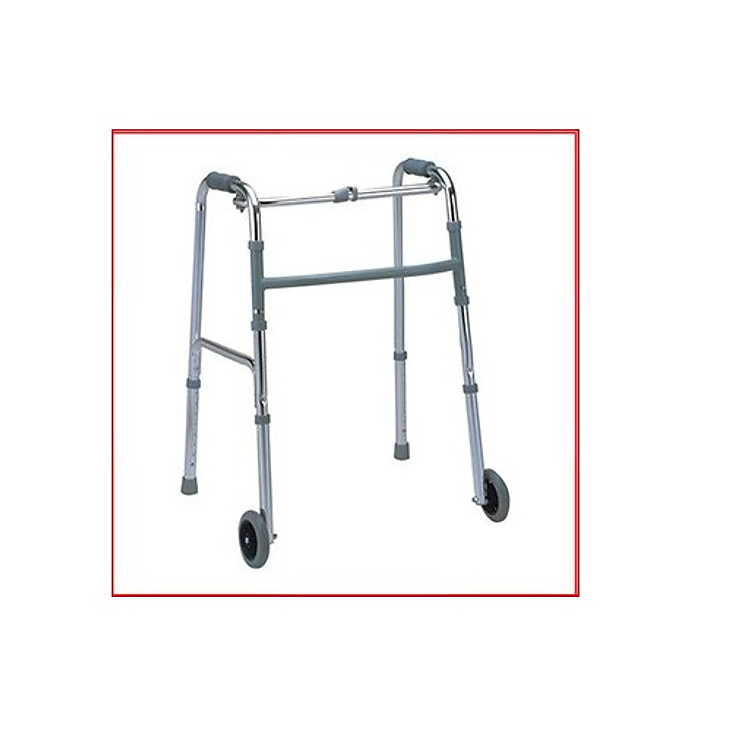 Khung tập đi có bánh xe dành cho người già, người khuyết tật