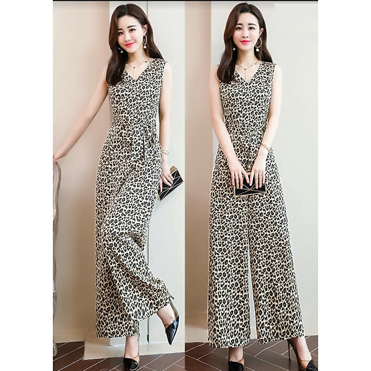 JUM DÀI ỐNG SUÔNG HỌA TIẾT BEO THẮT NƠ XINH XẮN