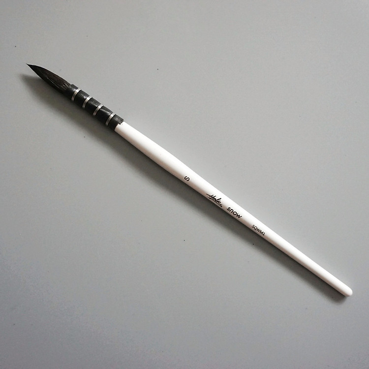 Cọ vẽ màu nước mop Snow Holic của Nabii Art chất liệu lông sóc, lông dê và lông nhân tạo CV002 - Mop brush watercolor Snow Holic of Nabii Art