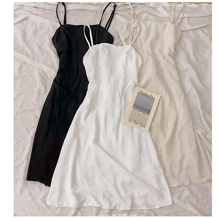 Đầm 2 dây trơn - Váy hai dây ôm body quyến rũ