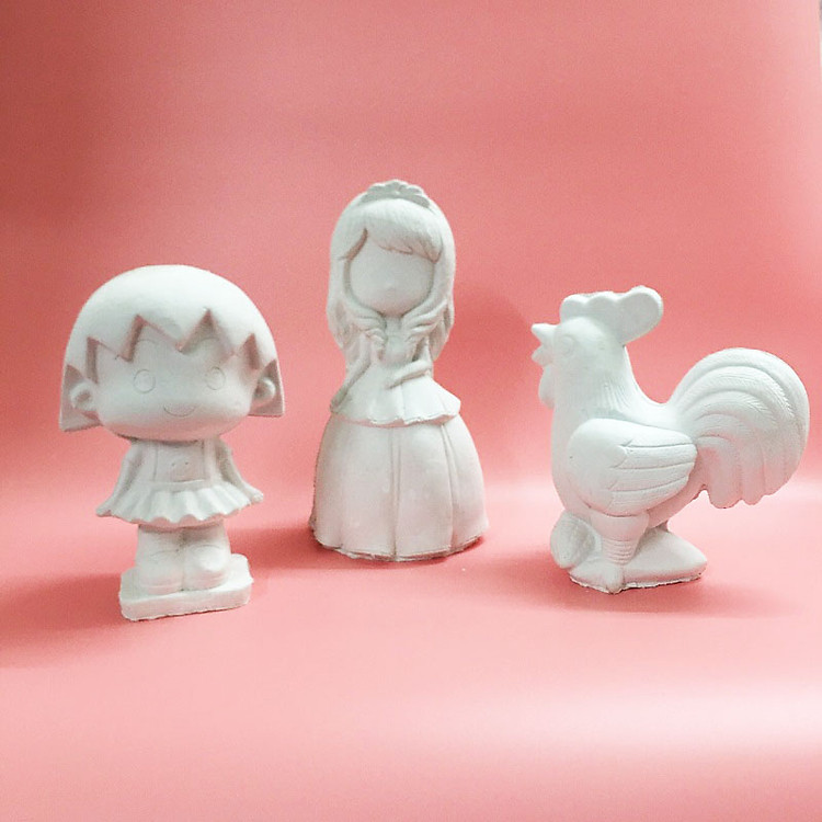 Combo 3 tượng thạch cao tô màu cỡ đại