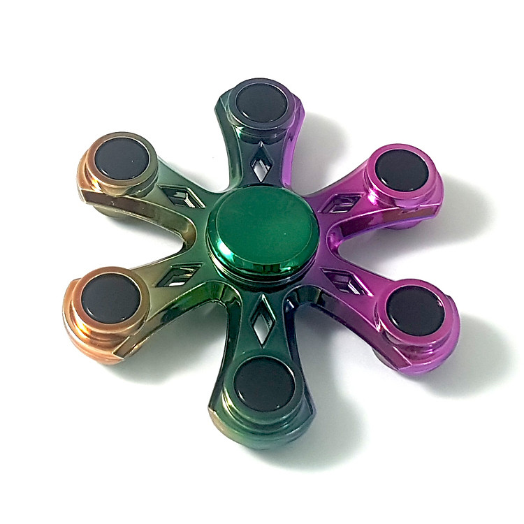 Con Quay Hand Fidget Spinner 6 cánh mạ titan 90-150 giây Legaxi HSCG