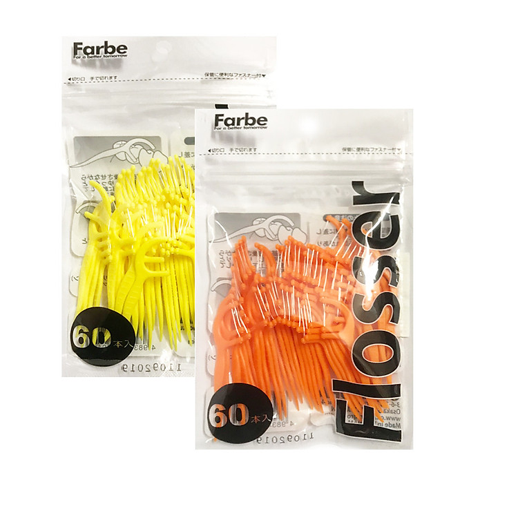 Combo 2 Bịch Tăm chỉ kẽ răng Okamura Flosser bịch 60 cây*2 (Giao màu ngẫu nhiên)