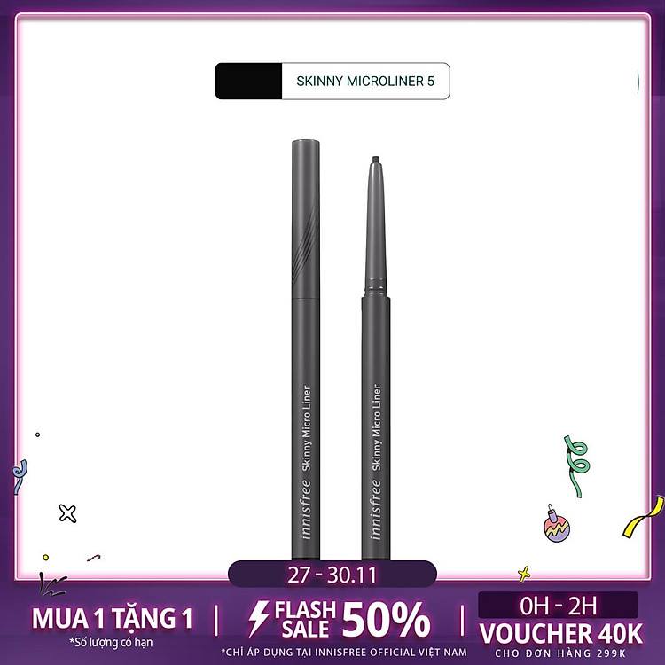 Chì Kẻ Viền Mắt Nét Mảnh Innisfree Skinny Micro Liner 0.14G