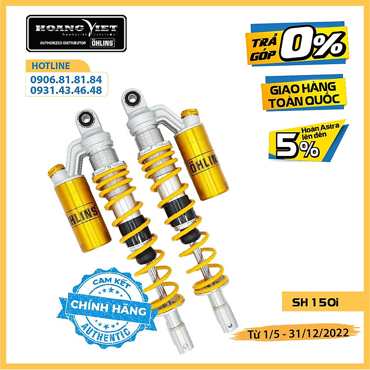 Phuộc Ohlins chính hãng HO 816 dành cho xe SHVN 125/150