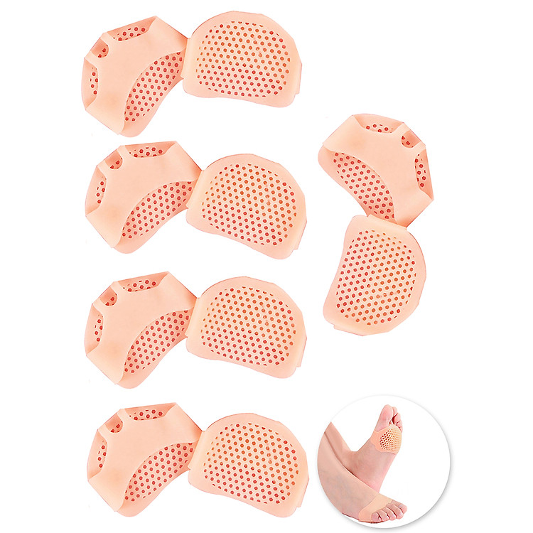 Combo 5 cặp vớ silicone tổ ong đệm êm lòng bàn chân phía trước - BBPK67_5