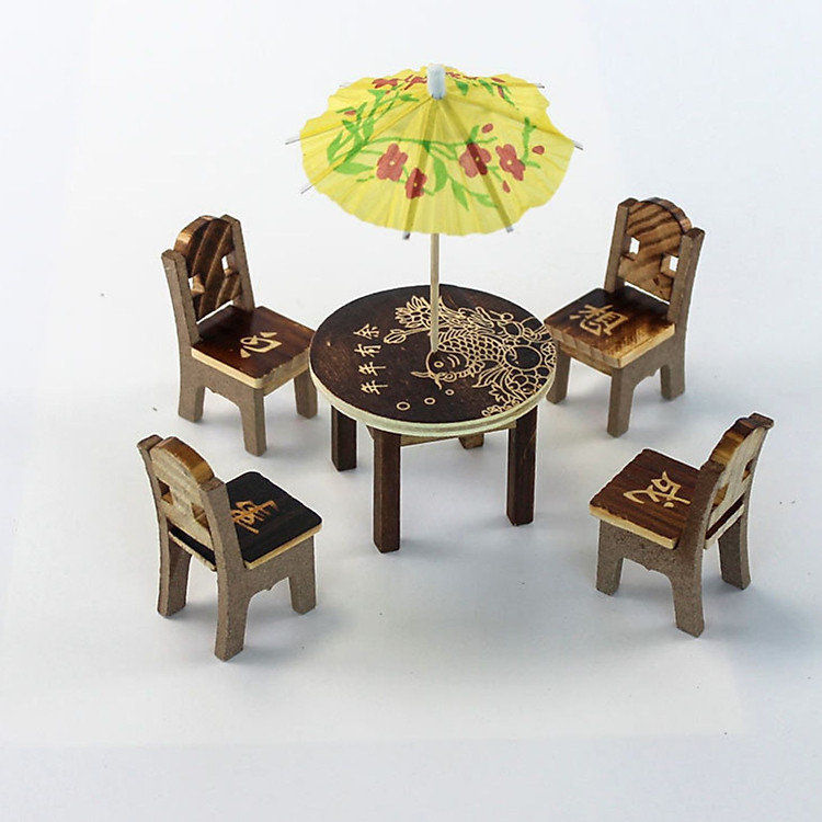 Bộ bàn ghế mini đồ chơi cho búp bê