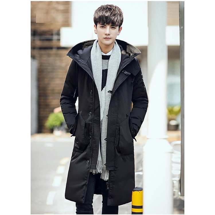 Áo phao nam lông vũ, dáng dài AN189