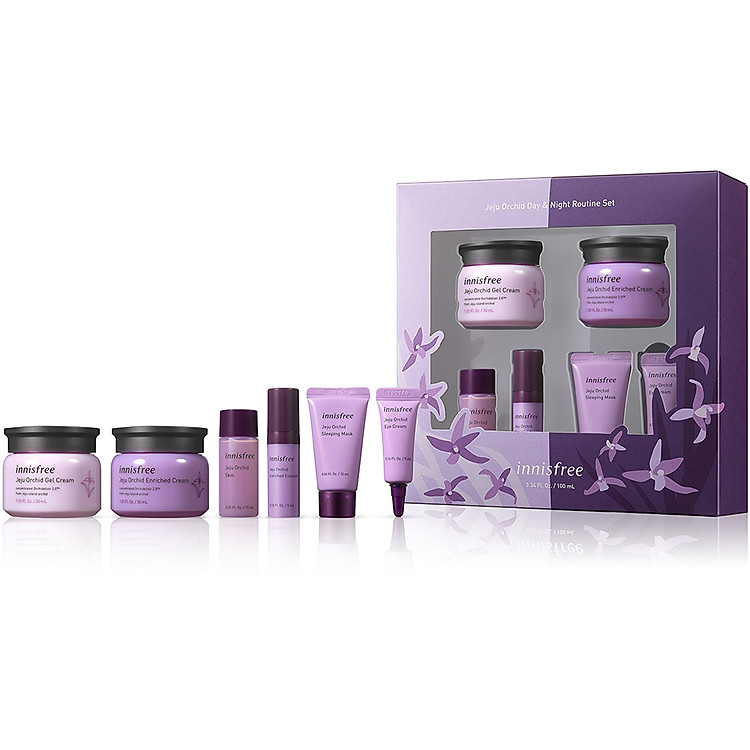 Bộ Ngăn Ngừa Lão Hóa Ngày Và Đêm Từ Hoa Lan Innisfree Jeju Orchid Day & Night Routine Set - 131172930