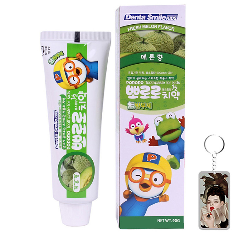 Kem đánh răng trẻ em vị dưa lưới Pororo 75g + Móc khóa