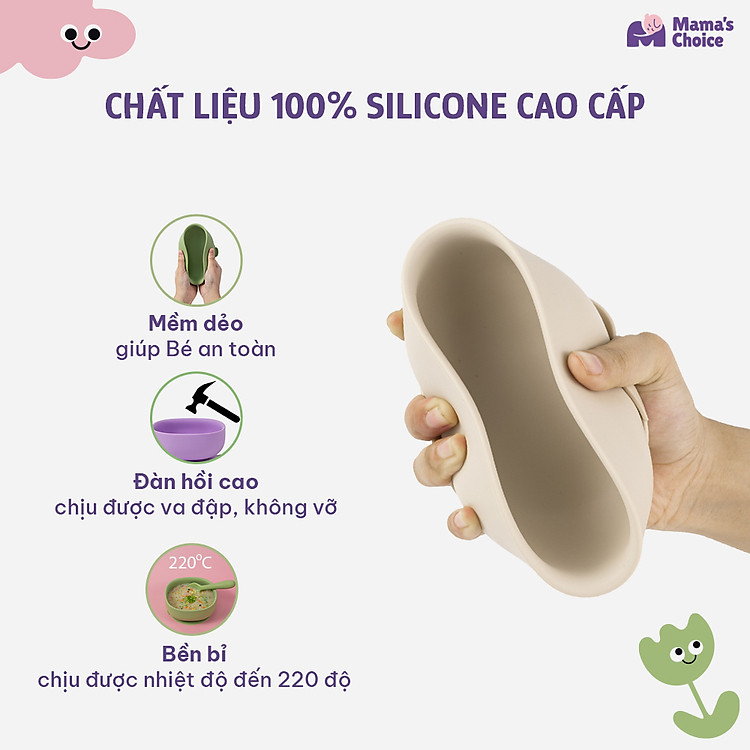 Mua Bát Ăn Dặm Silicone Mama's Choice Cao Cấp Chính hãng Ưu đãi - Hình ảnh 5