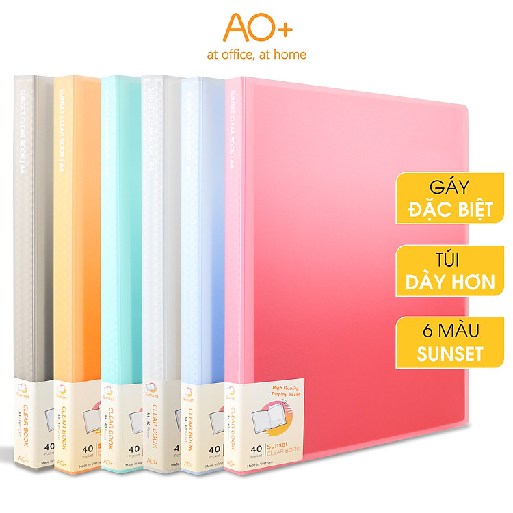 Bìa Lá A4 Sunset AO+ (20 lá) – Đỏ