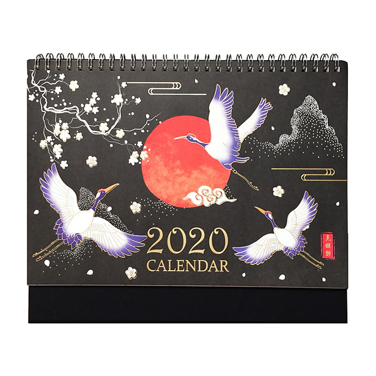 Lịch Để Bàn 2020 Cánh Cò Phiêu Du (Kèm Sticker Trang Trí)