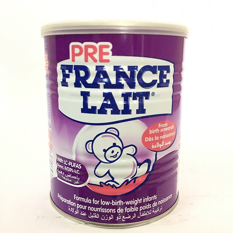 Sữa France lait Pre 400 Gr: cho trẻ sinh non, trẻ thiếu cân, độ tuổi trẻ từ 0 - 10 tuổi