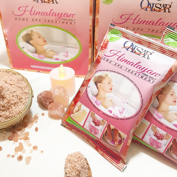 muối tắm himalaya mẹ & bé bột mịn cao cấp QAISAR (1kg) - Mua cho Mẹ dùng cho Bé thật tiện lợi!