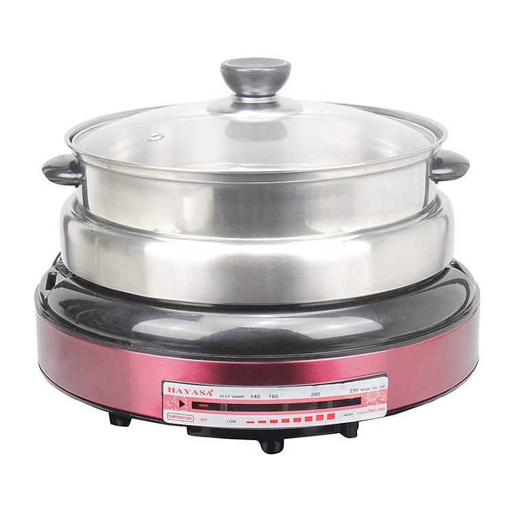 Nồi lẩu điện đa năng Hấp, nướng, chiên, xào Hayasa HA-689 - Hàng chính hãng