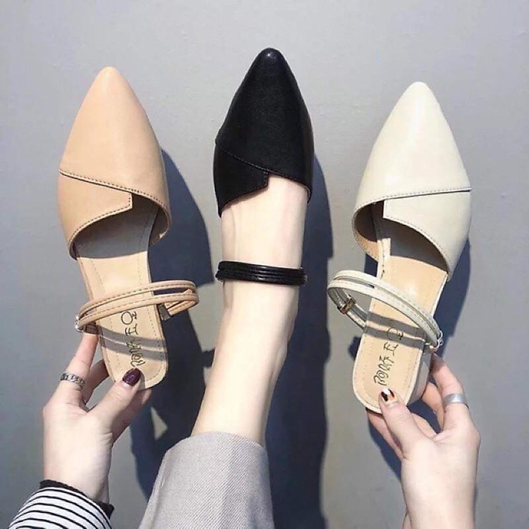 Dép nữ, sục nữ mũi nhọn có quai hậu