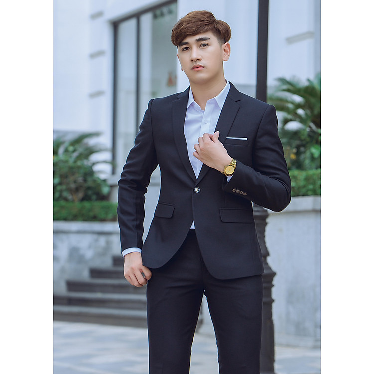 Bộ Vest Nam ZAKADO Màu Đen Trơn (ZVE263)