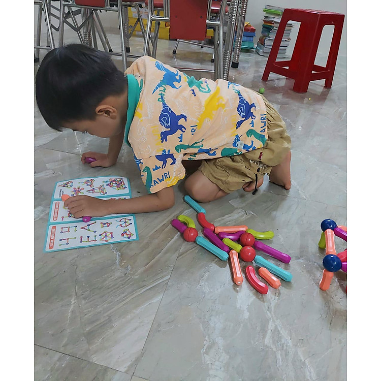 Đồ Chơi Xếp Hình Nam Châm 64 Chi Tiết Chính hãng Tiết kiệm - Hình ảnh 5