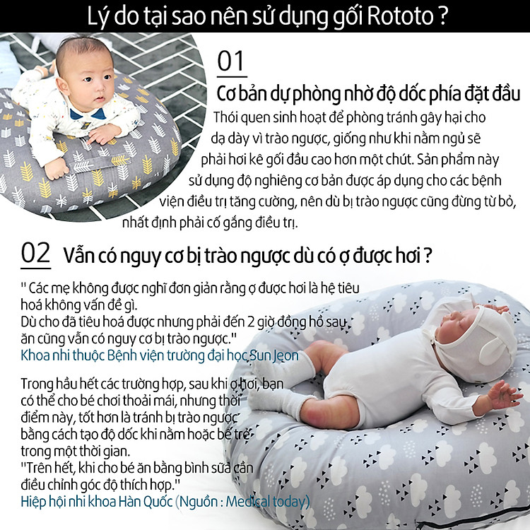 Mua Gối chống trào ngược Rototo bebe Vàng Chính hãng Giá rẻ - Hình ảnh 5
