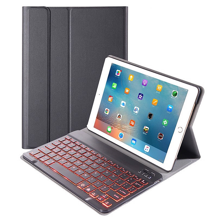 Bàn phím bluetooth kèm bao da cho iPad Mini 4/ Mini 5 có đèn led Aturos 1030D - Hàng chính hãng