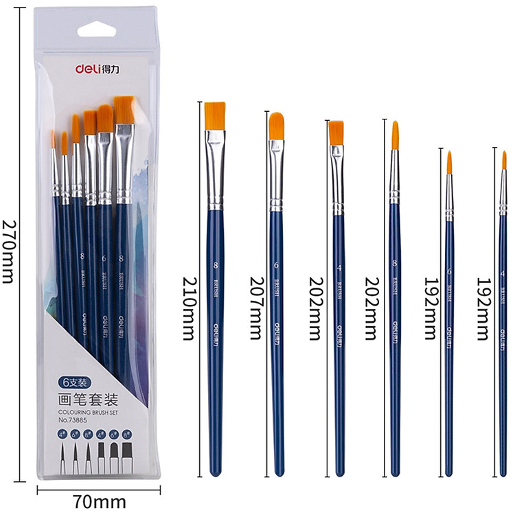 Bộ Cọ Vẽ Tranh Deli 73885 - Ảnh 4
