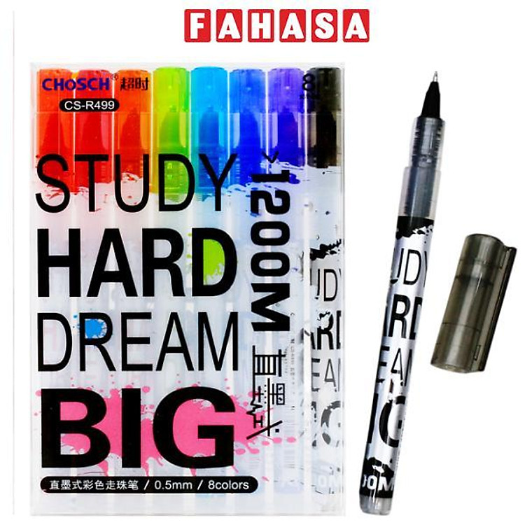 Hộp 8 Bút Gel 0.5mm (8 màu)