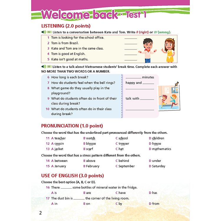 Bài Tập Bổ Trợ Tiếng Anh 7 Right On! - Ảnh 2