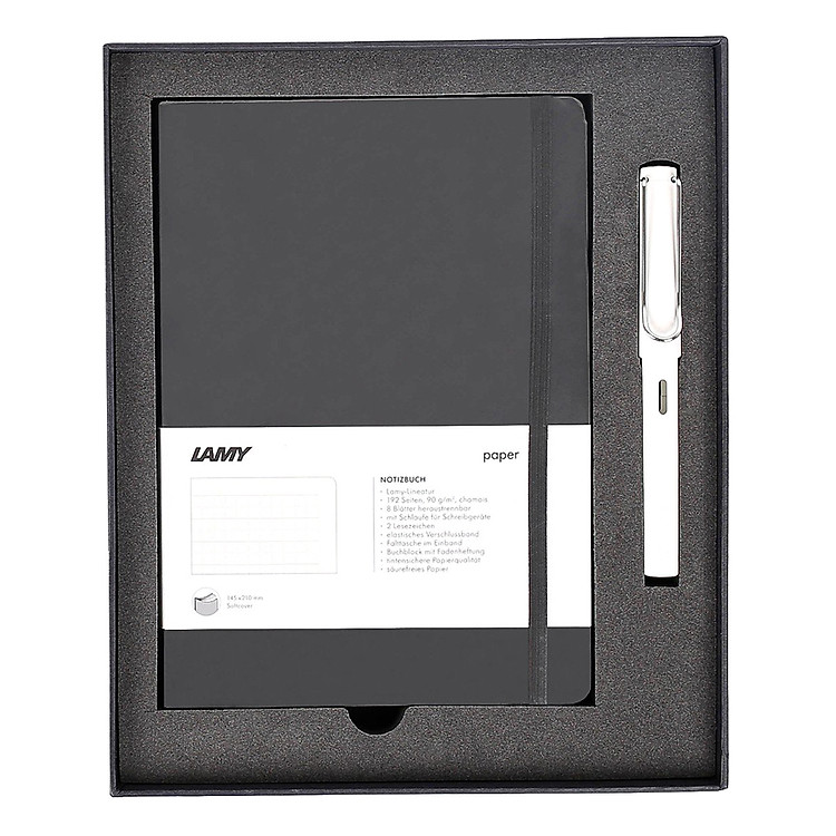 Bộ Sổ Tay Lamy A5 Softcover Black + Bút Lamy Safari White - Ảnh 3