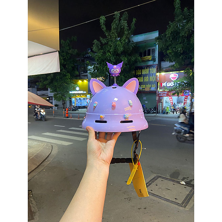 Lò Xo Kuromi Trang Trí Nón Bảo Hiểm - Ảnh 5