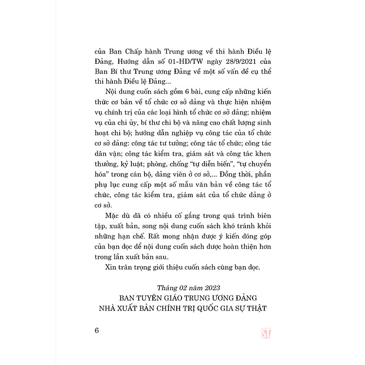 Tài Liệu Bồi Dưỡng Nghiệp Vụ Công Tác Đảng Dành Cho Bí Thư Chi Bộ Và Cấp Ủy Viên Cơ Sở - Ảnh 3