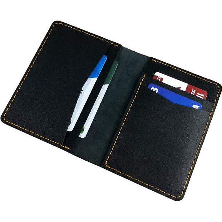 Ví nam mini đựng giấy tờ xe thẻ ATM (Đen)