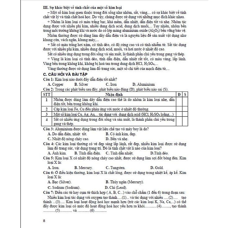 Tự Tin Luyện Thi Vào Lớp 10 Môn Hóa Học Dành Cho Học Sinh Lớp 9 - Ảnh 7