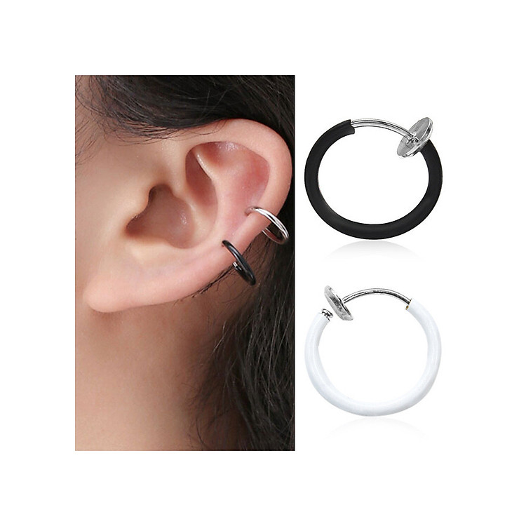 Khuyên kẹp tai, mũi, môi không cần xỏ lỗ không gỉ KTX999