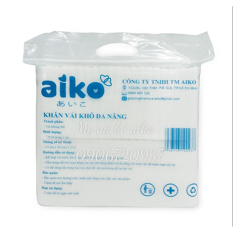 KHĂN VẢI KHÔ ĐA NĂNG AIKO 300g Giá rẻ - Hình ảnh 2