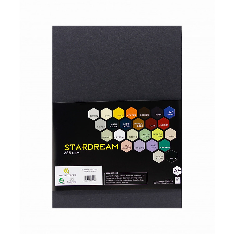 Giấy màu ánh kim Stardream OnyxOnyx 285gsm (S25)