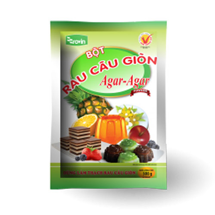 Bột Rau Câu Giòn Agar Rovin (Gói Lớn 500g)