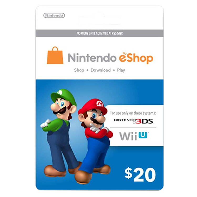 Thẻ Nintendo eShop 20 USD - Hàng Chính Hãng
