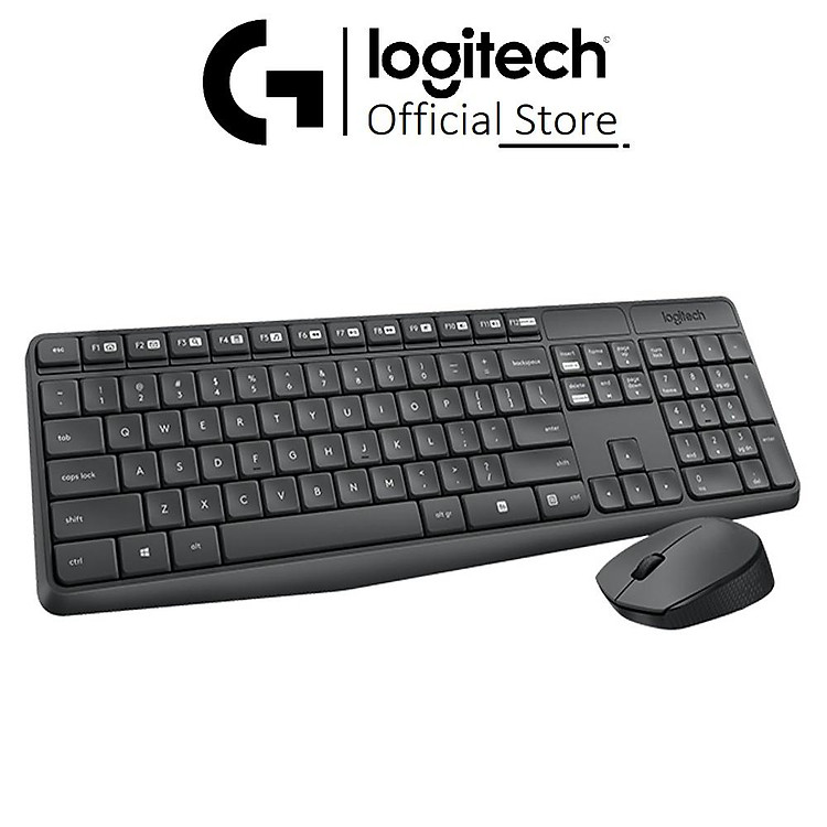 Bộ bàn phím chuột Logitech MK295 Không Dây Silent - Hàng chính hãng