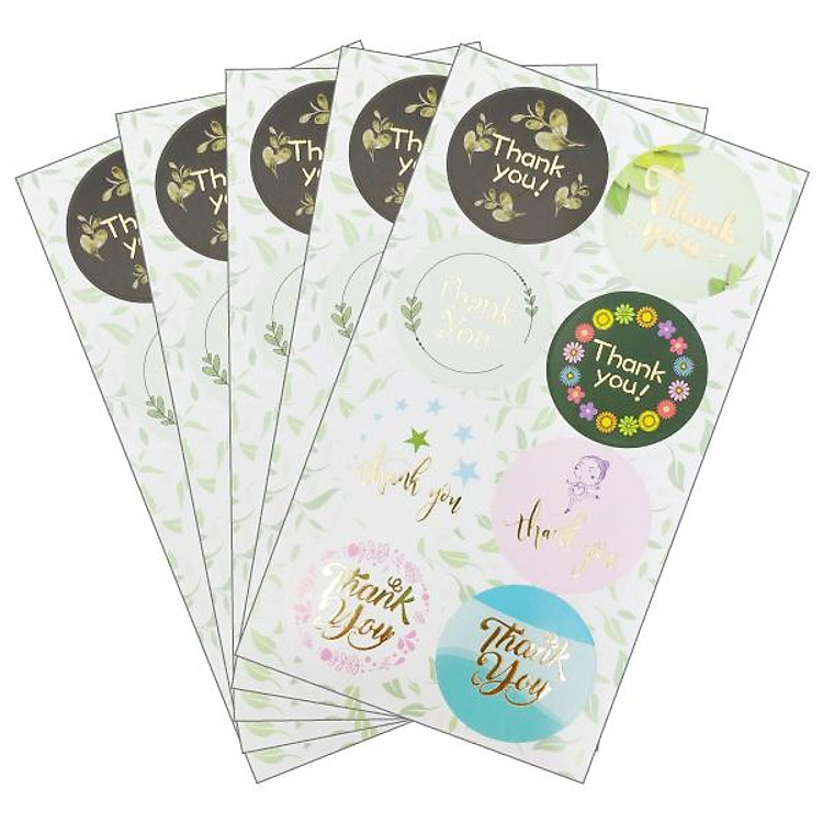 Sticker Cảm Ơn Ánh Kim – Teenage CTE-032 (5 tờ)