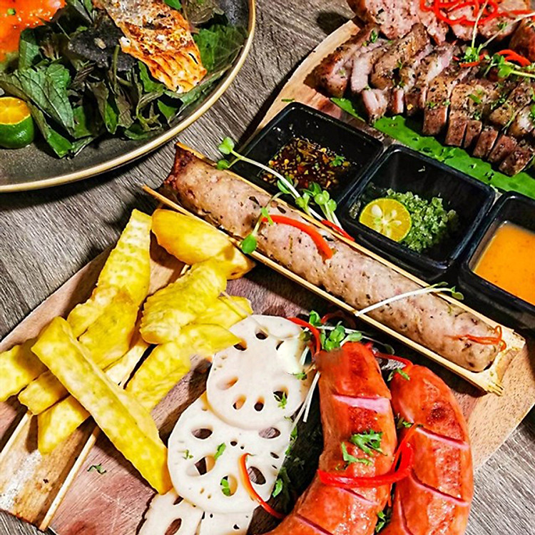 BA GÁC NƯỚNG & BIA - COMBO NƯỚNG BA GÁC ĐẶC BIỆT 6 MÓN DÀNH CHO 03 NGƯỜI