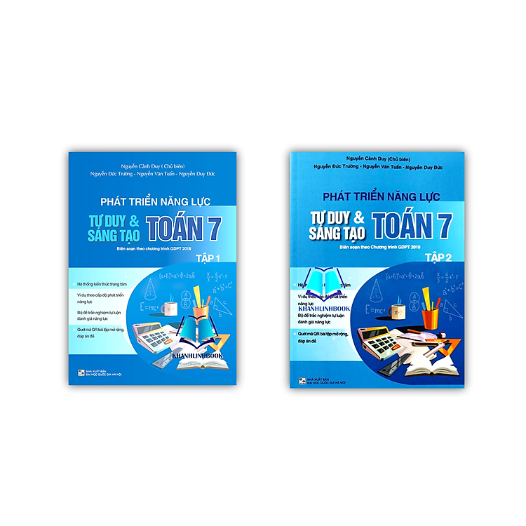 Sách - Combo Phát triển năng lực tư duy và sáng tạo Toán 7 tập 1 + 2 (Biên soạn theo chương trình GDPT 2018)