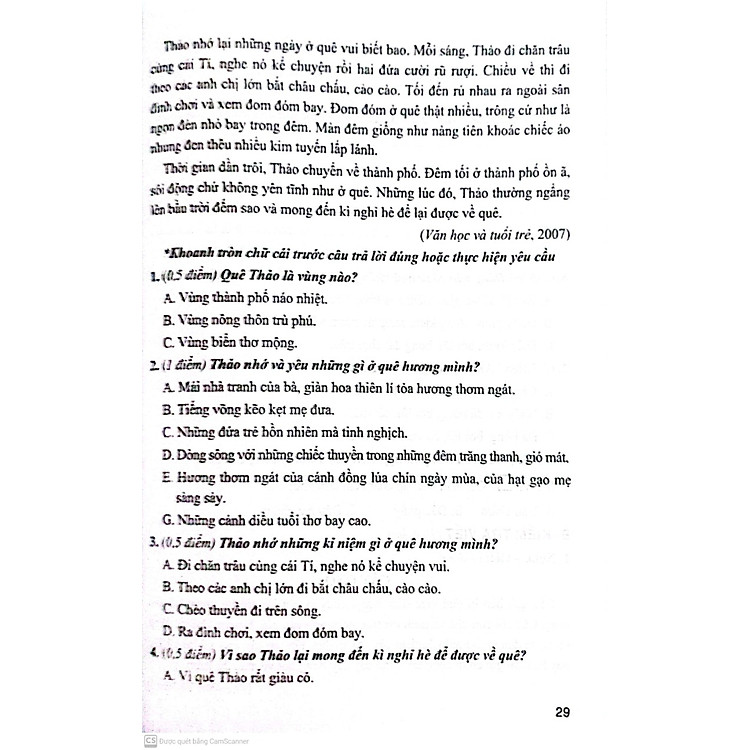 Bộ Đề Kiểm Tra Môn Tiếng Việt Lớp 3 - Ảnh 5