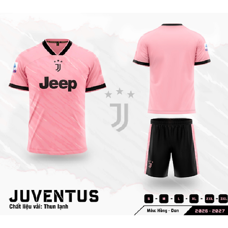 Bộ Quần áo Bóng Đá Người Lớn - Juve ( Vải Thun )