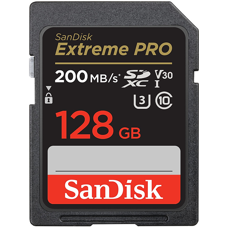 Thẻ nhớ SDXC SanDisk Extreme Pro SDSDXXD-128G U3 V30 128GB 200MB/s New 2022 - Hàng Nhập Khẩu