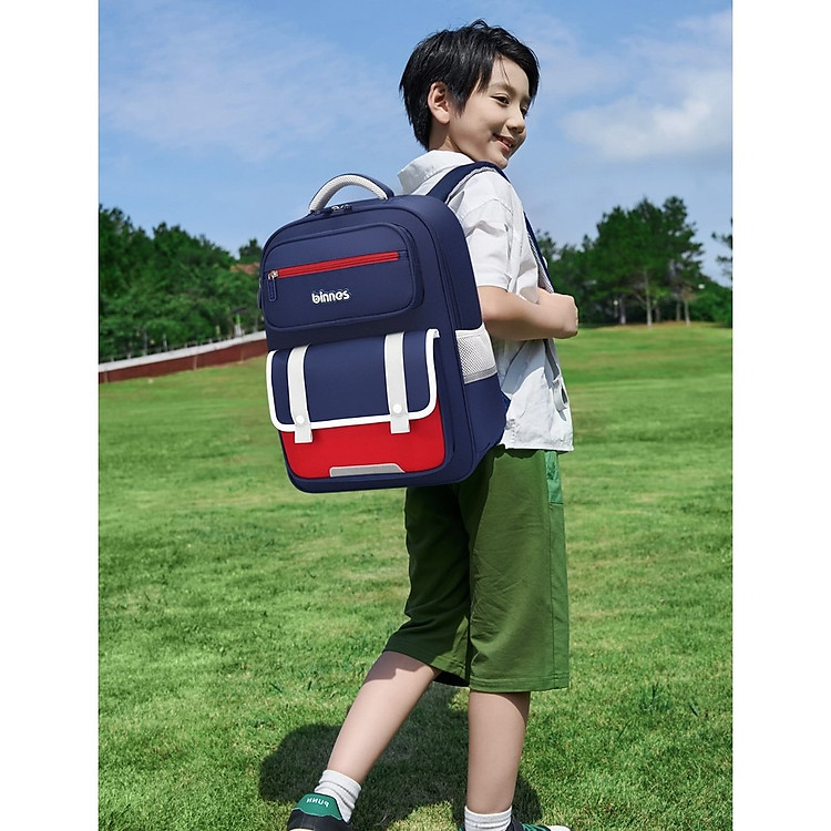 Balo học sinh BINBES BNS-6051L (39x29x15cm) - Màu xanh/đỏ - Ảnh 4