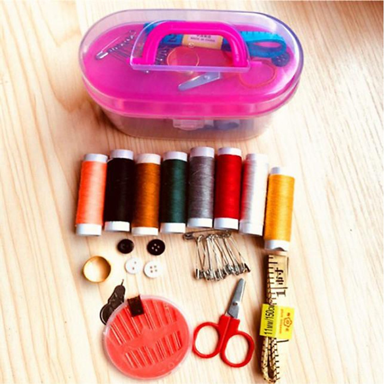 Hộp Đựng Kim Chỉ Khâu May 55 Món 12 cuộn Đa Năng Tiện Lợi