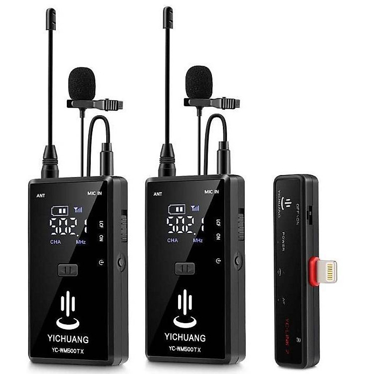 Micro thu âm không dây cho iPhone 2 người YC-WM500A2z hàng chính hãng