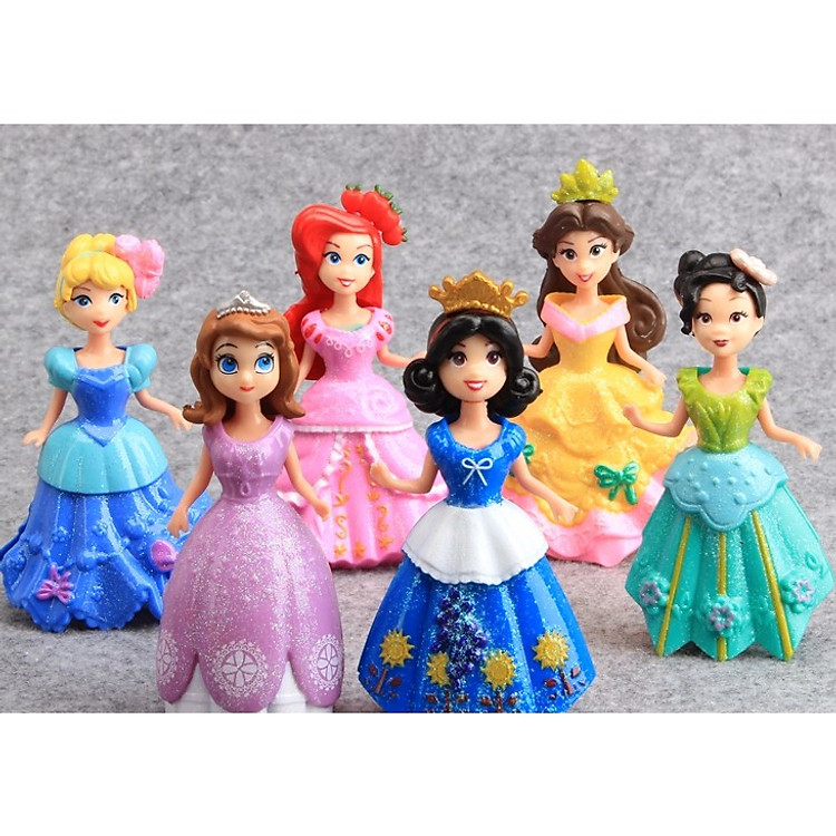 Bộ đồ chơi búp bê hoạt hình cổ tích chất liệu nhựa dẻo cao cấp