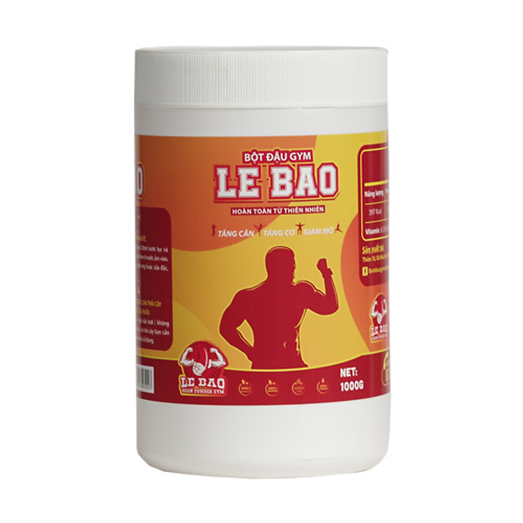 Bột đậu gym Lê Bảo dạng hộp 1kg ( CAO CẤP 1000G)